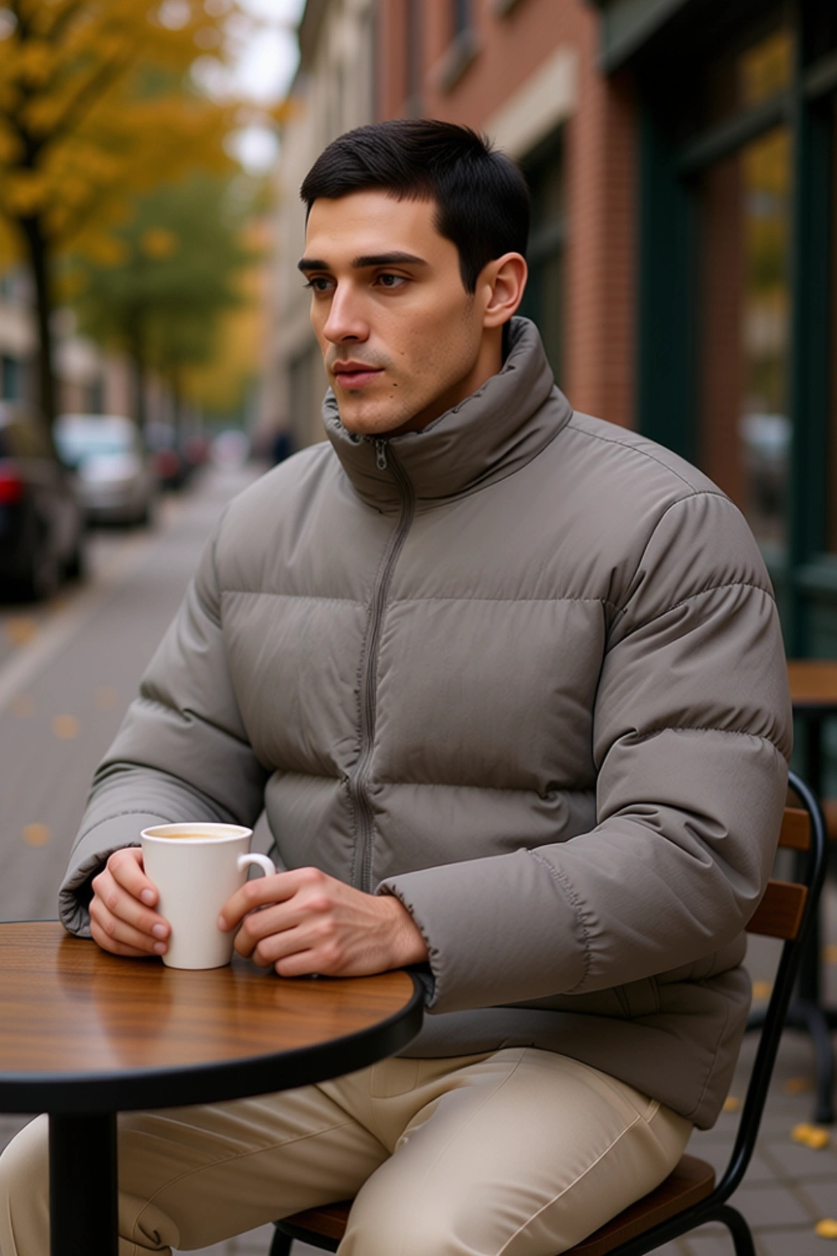 Erkek Oversize Fit Dik Yaka Uzun Kol Fermuarlı Mont Fonksiyonel Dayanıklı Kaliteli Estetik