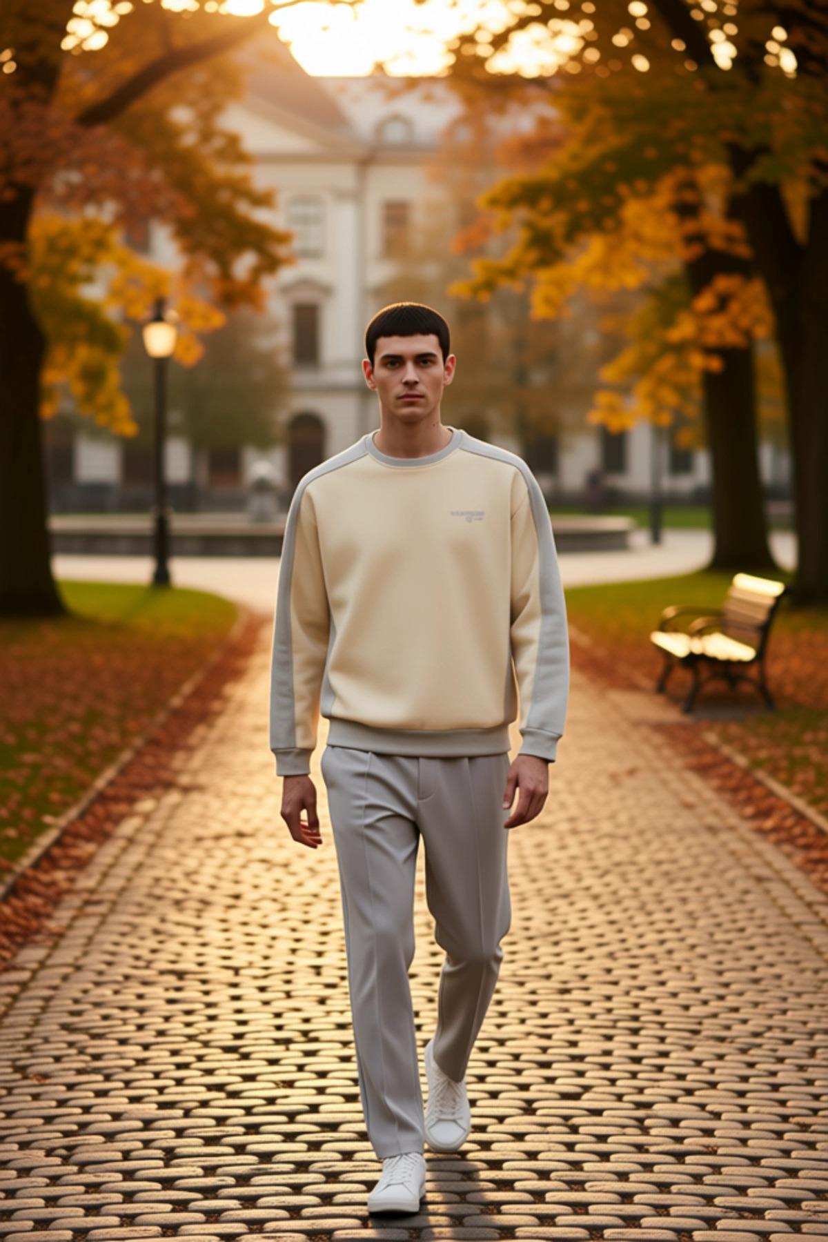 Erkek Bisiklet Yaka Standart Kol Oversize %100 Pamuk Sweatshirt Fonksiyonel Dayanıklı Spor