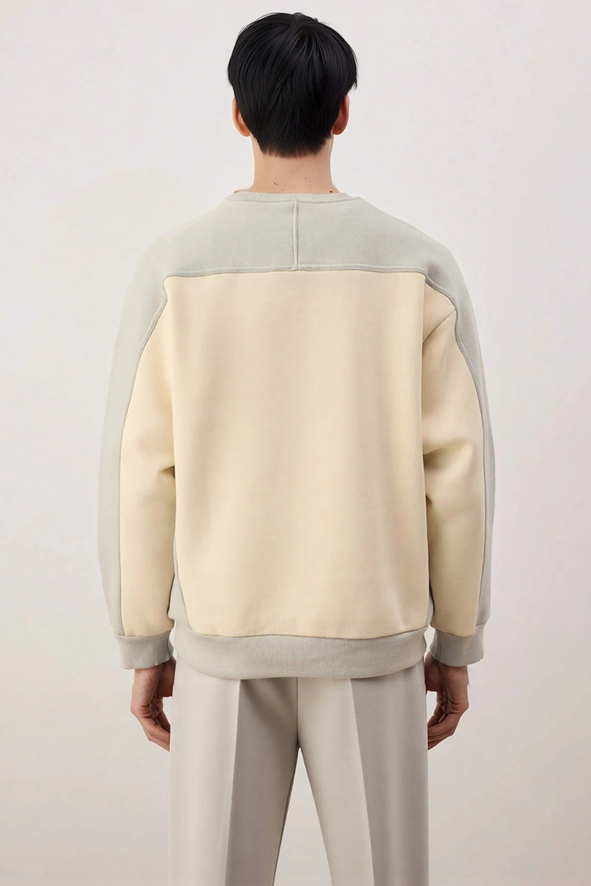 Erkek Bisiklet Yaka Standart Kol Oversize %100 Pamuk Sweatshirt Fonksiyonel Dayanıklı Spor