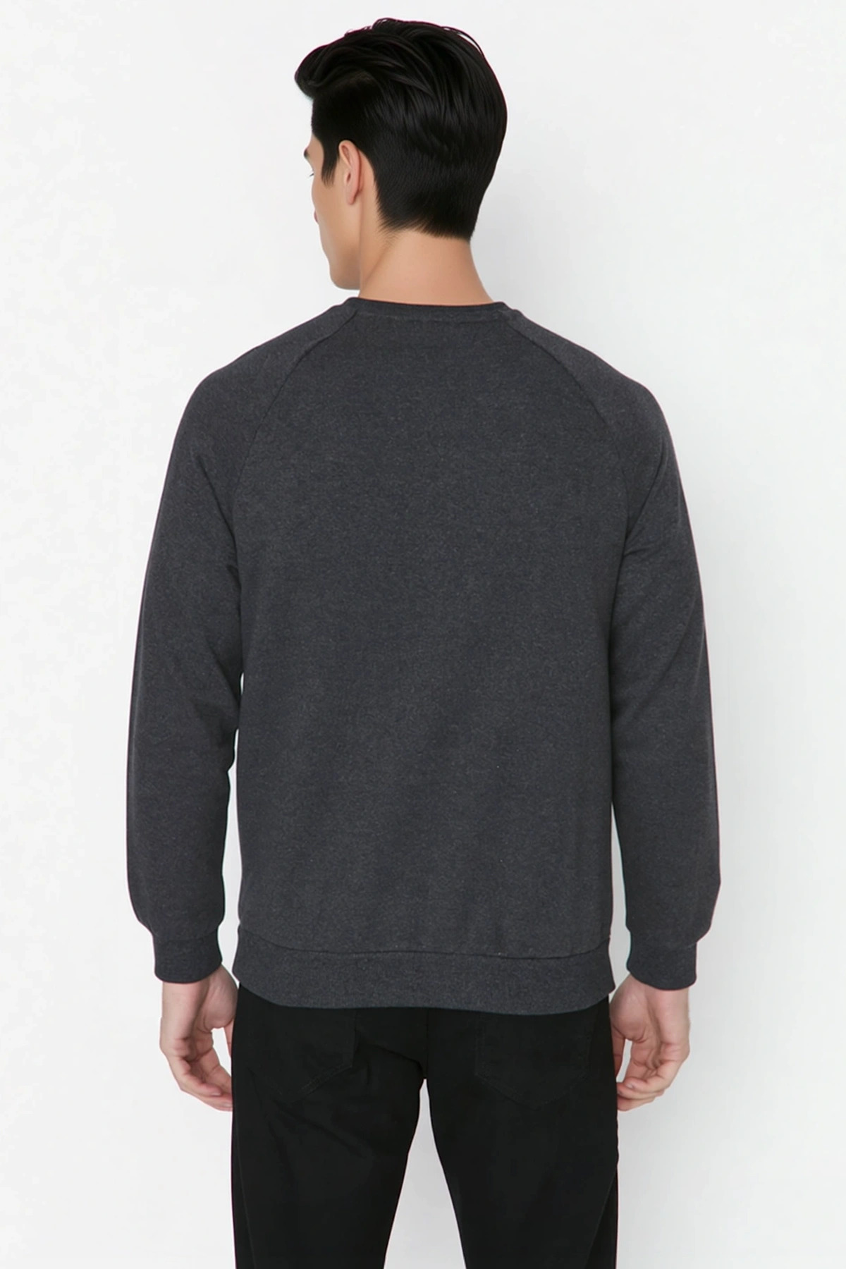 Erkek Bisiklet Yaka Reglan Kol Uzun Kol Sweatshirt Fonksiyonel Dayanıklı Kaliteli Konforlu