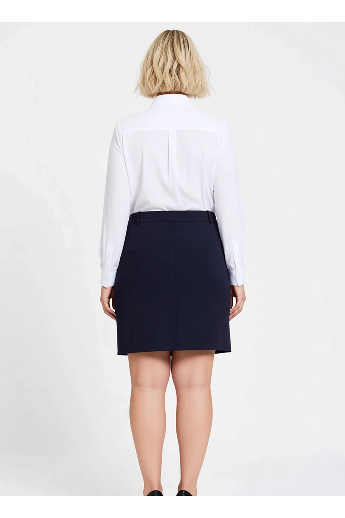 Kadın Düz Dokuma Mini Etek %87 Polyester %13 Elastan Fonksiyonel Dayanıklı Kaliteli Modern