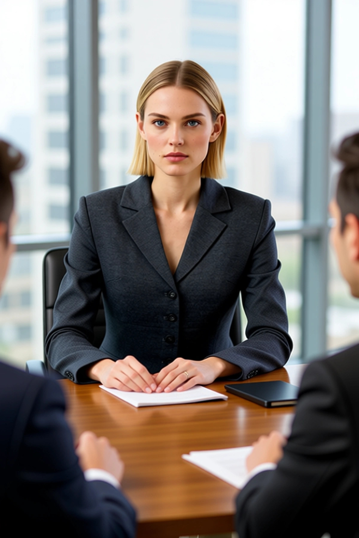 Kadın Ceket Yaka Uzun Kol Düz Desen Vücuda Oturan Kalıp Dokuma Blazer Ceket Fonksiyonel Şık