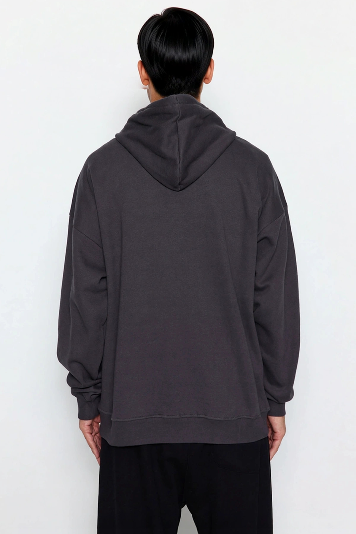 Erkek Kapüşonlu Standart Kol Kanguru Cep Sweatshirt Fonksiyonel Dayanıklı Kaliteli Estetik