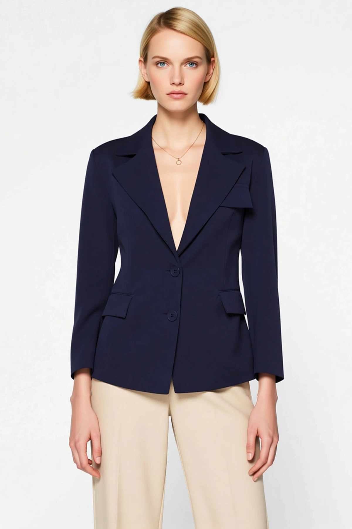 Kadın Oversize Ceket Yaka Uzun Kol Düz Desenli Blazer Ceket Fonksiyonel Dayanıklı Kaliteli