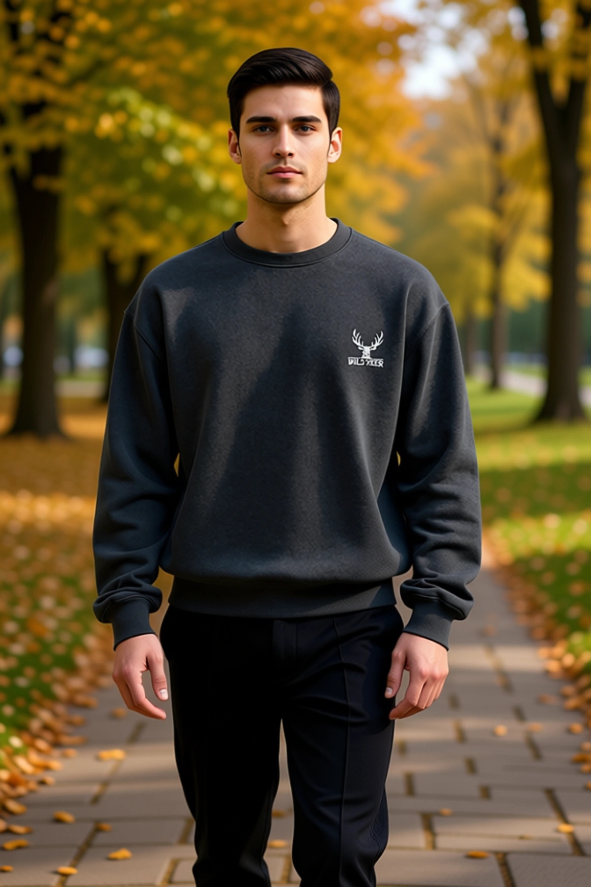 Erkek Bisiklet Yaka Düşük Kol Uzun Kol Sweatshirt Fonksiyonel Dayanıklı Kaliteli Konforlu Şık