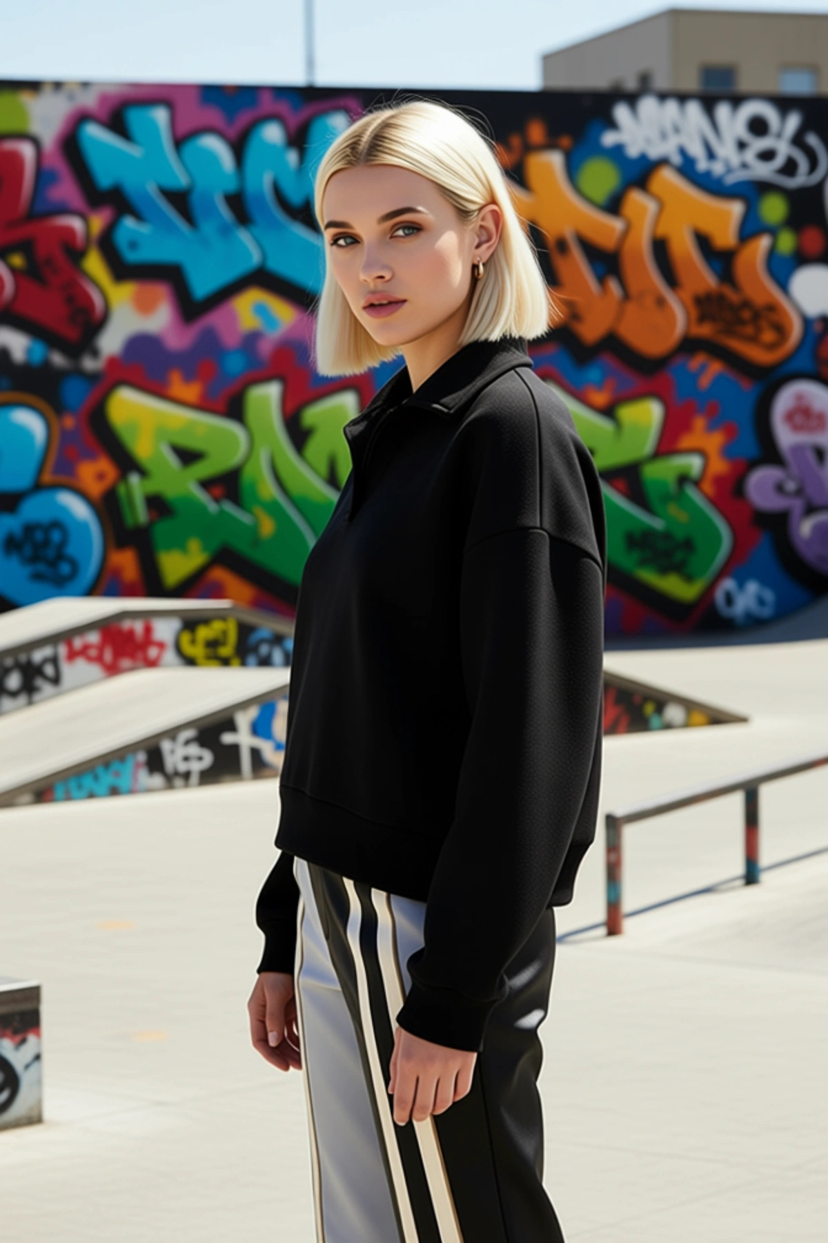 Kadın Polo Yaka Düşük Kol Regular Kalıp Örme Sweatshirt Fonksiyonel Dayanıklı Kaliteli Şık