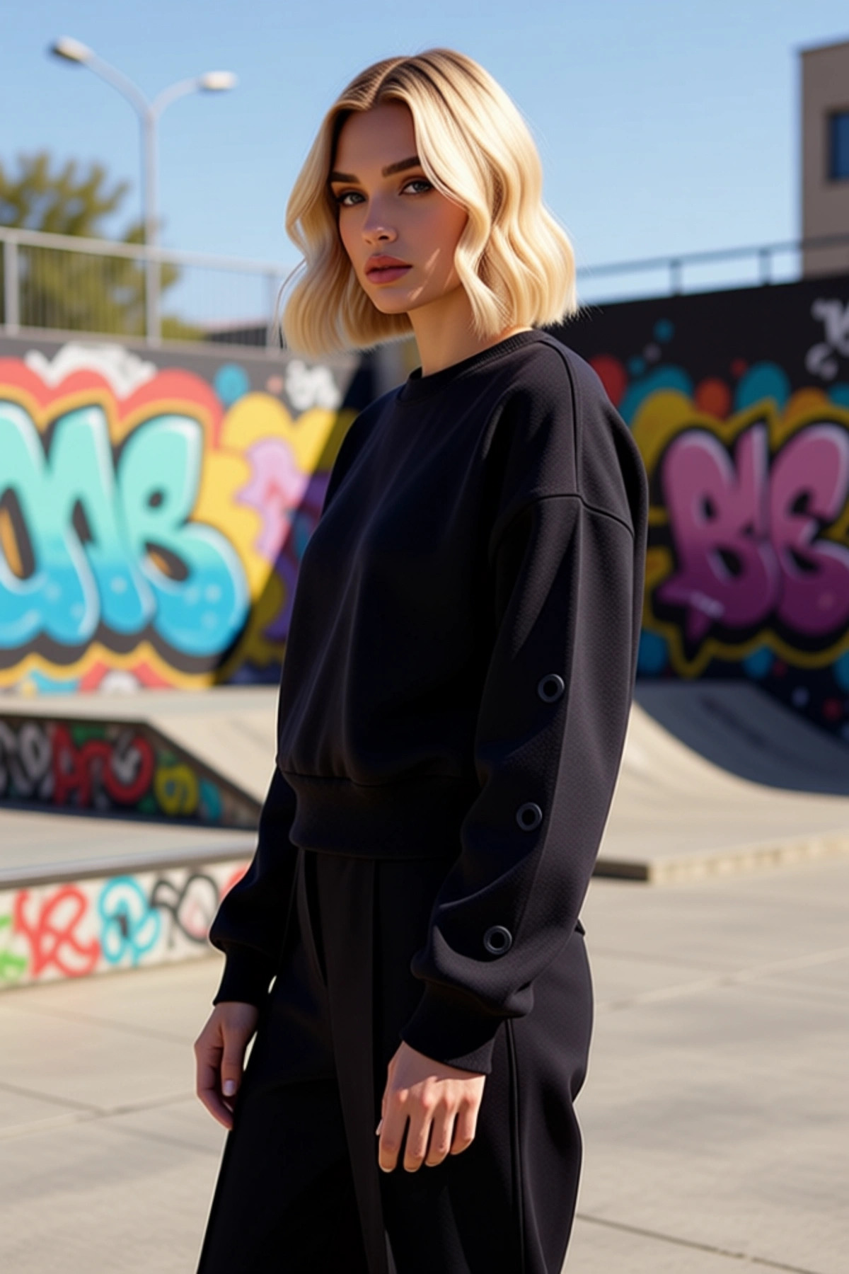 Kadın Bisiklet Yaka Düşük Kol Regular Kalıp Örme Sweatshirt Fonksiyonel Dayanıklı Kaliteli