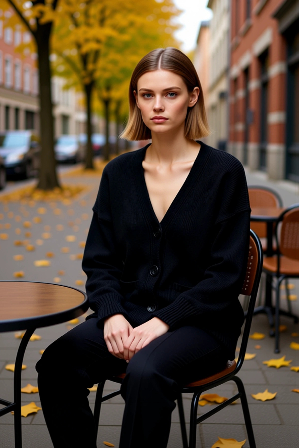 Kadın Oversize Selanik Örgü Triko Hırka V Yaka Düşük Kol Cepli Rahat Kesim Yumuşak Dokulu Basic Stil