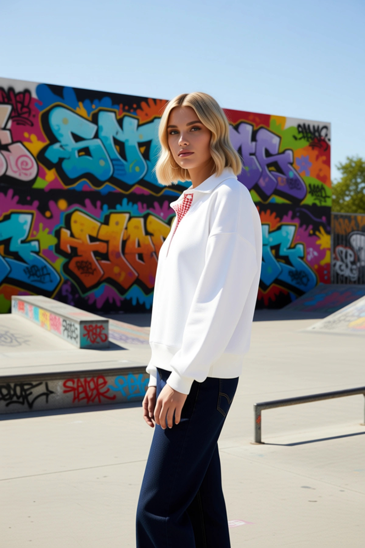 Kadın Polo Yaka Düşük Kol Düz Örme Sweatshirt Fonksiyonel Dayanıklı Kaliteli Konforlu Spor