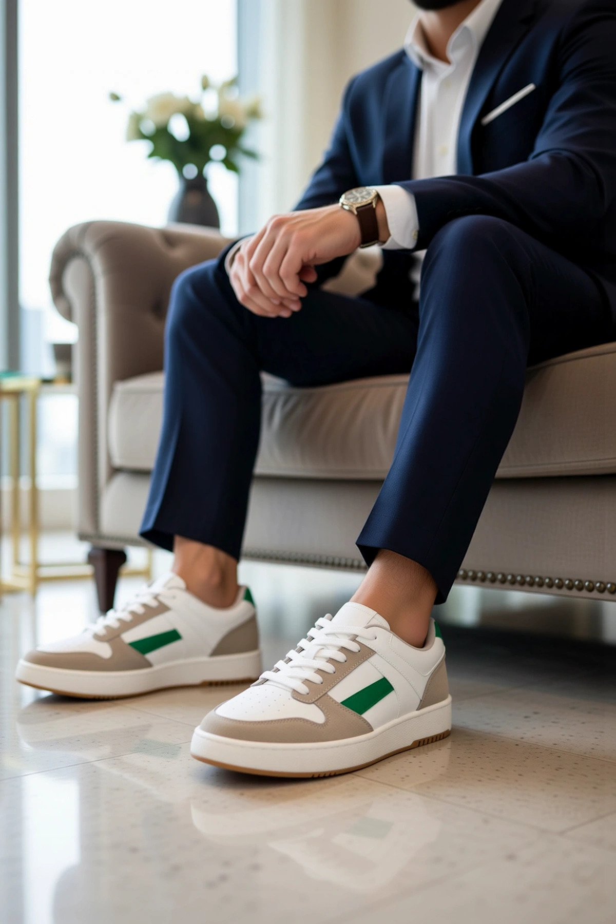 Erkek Bağcıklı Düz Tabanlı Sneaker Fonksiyonel Dayanıklı Kaliteli Konforlu Estetik Premium