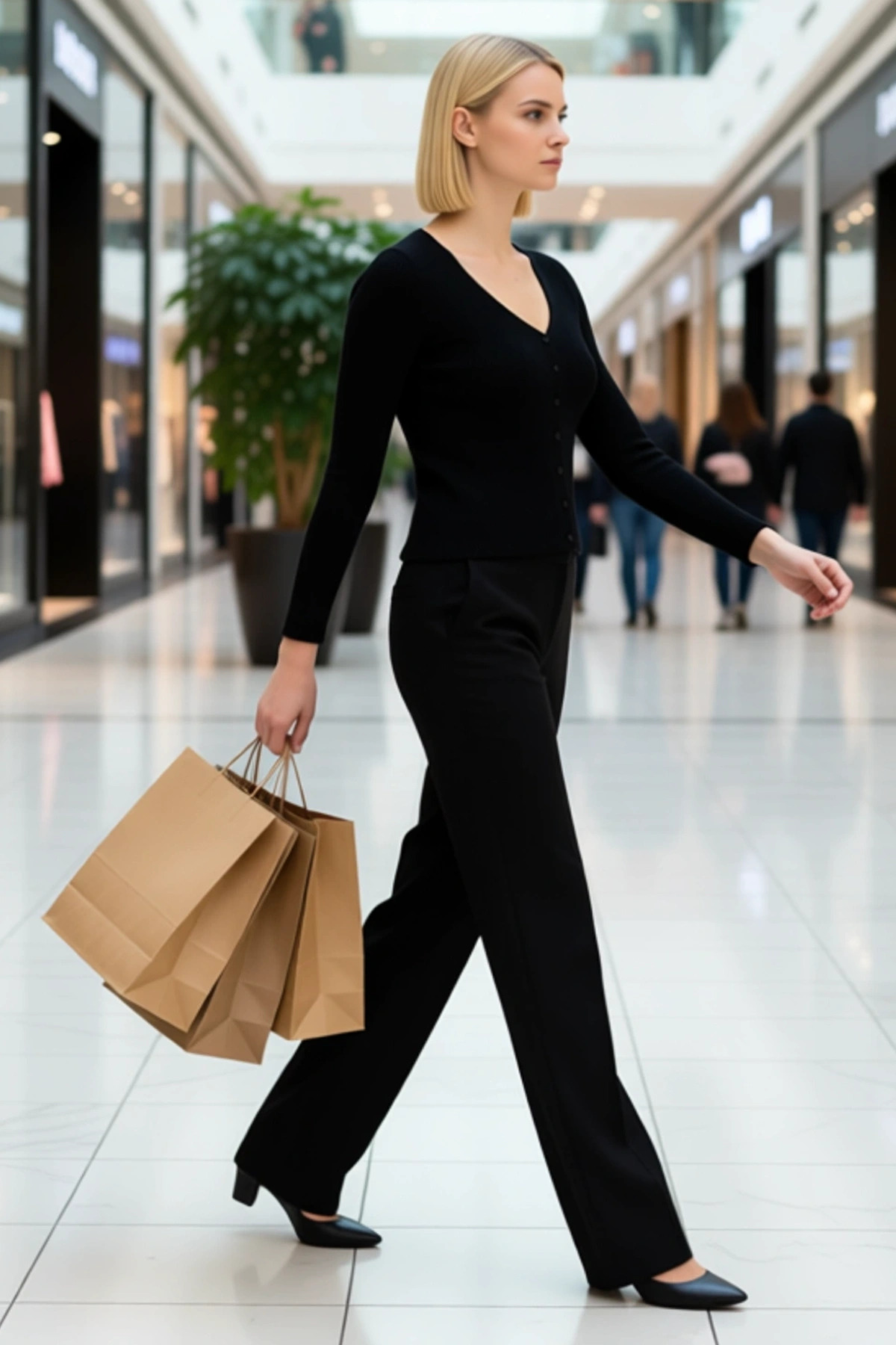 Kadınların Gardırobuna Şıklık Katan V Yaka Düğmeli Fit Kesim Uzun Kollu İnce Triko Hırka Modeli