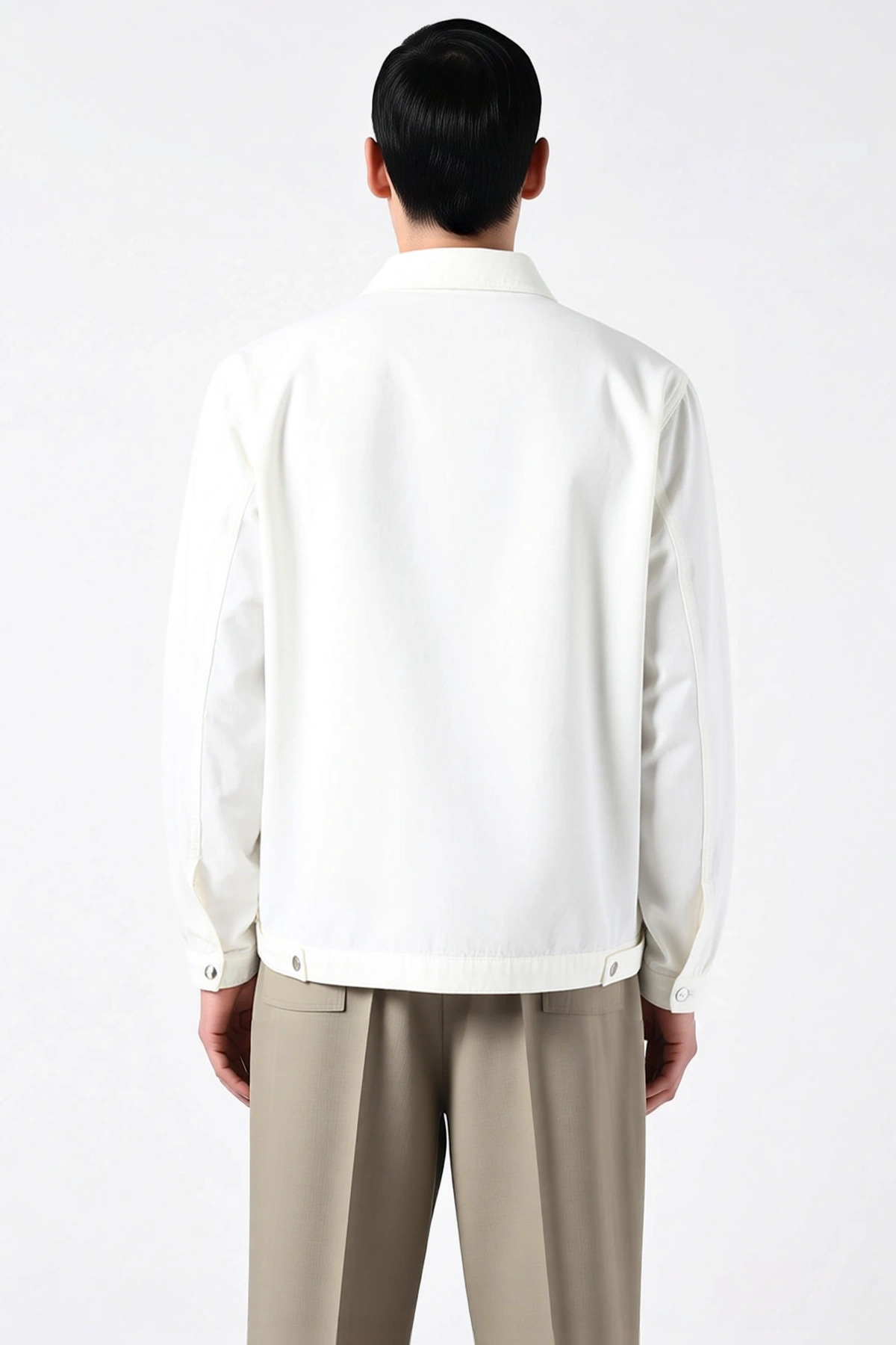 Kadın Polo Yaka Düşük Kol Renk Bloklu Örme Sweatshirt Fonksiyonel Dayanıklı Kaliteli Rahat