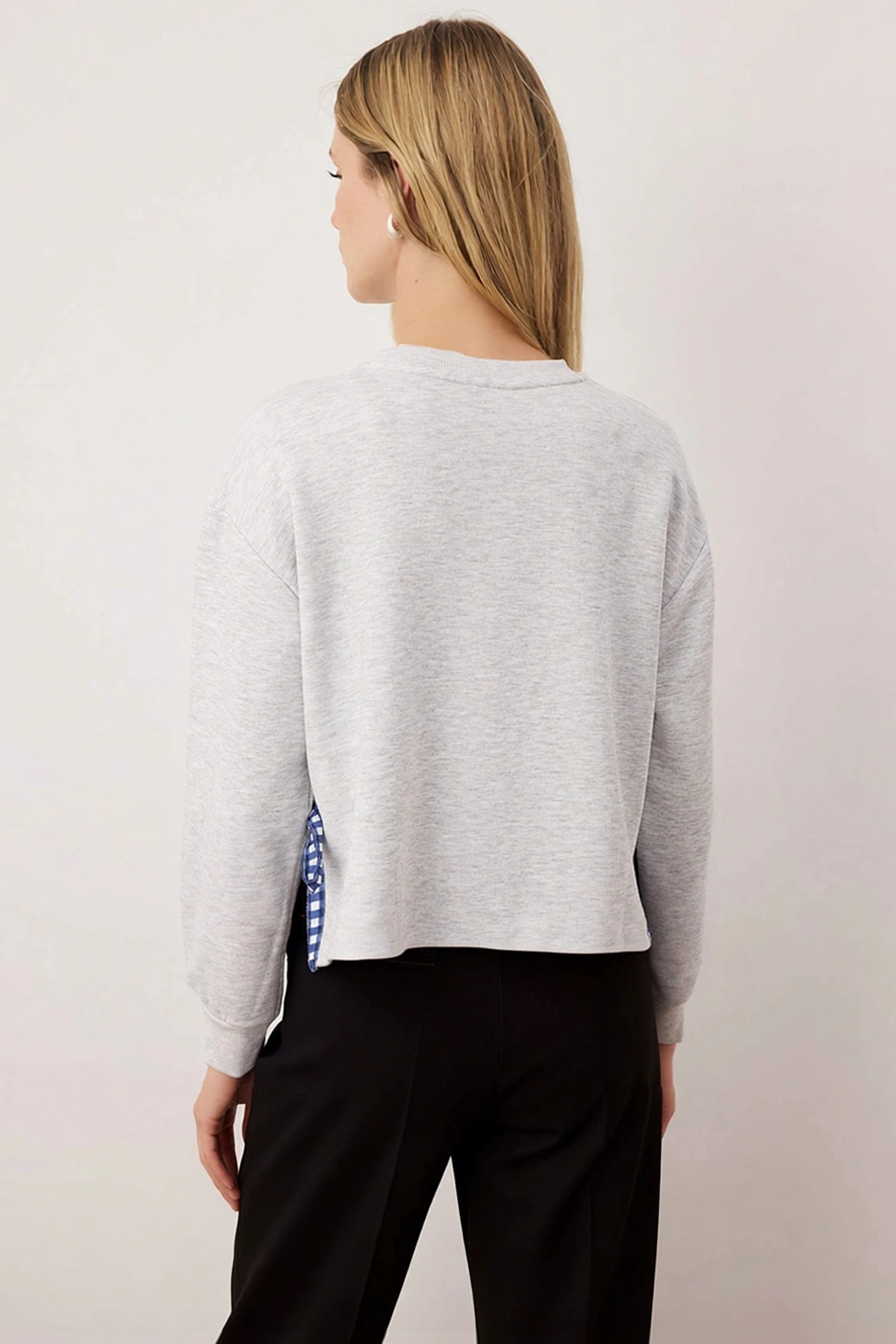 Kadın Bisiklet Yaka Düşük Kol Örme Sweatshirt Fonksiyonel Dayanıklı Kaliteli Konforlu Spor