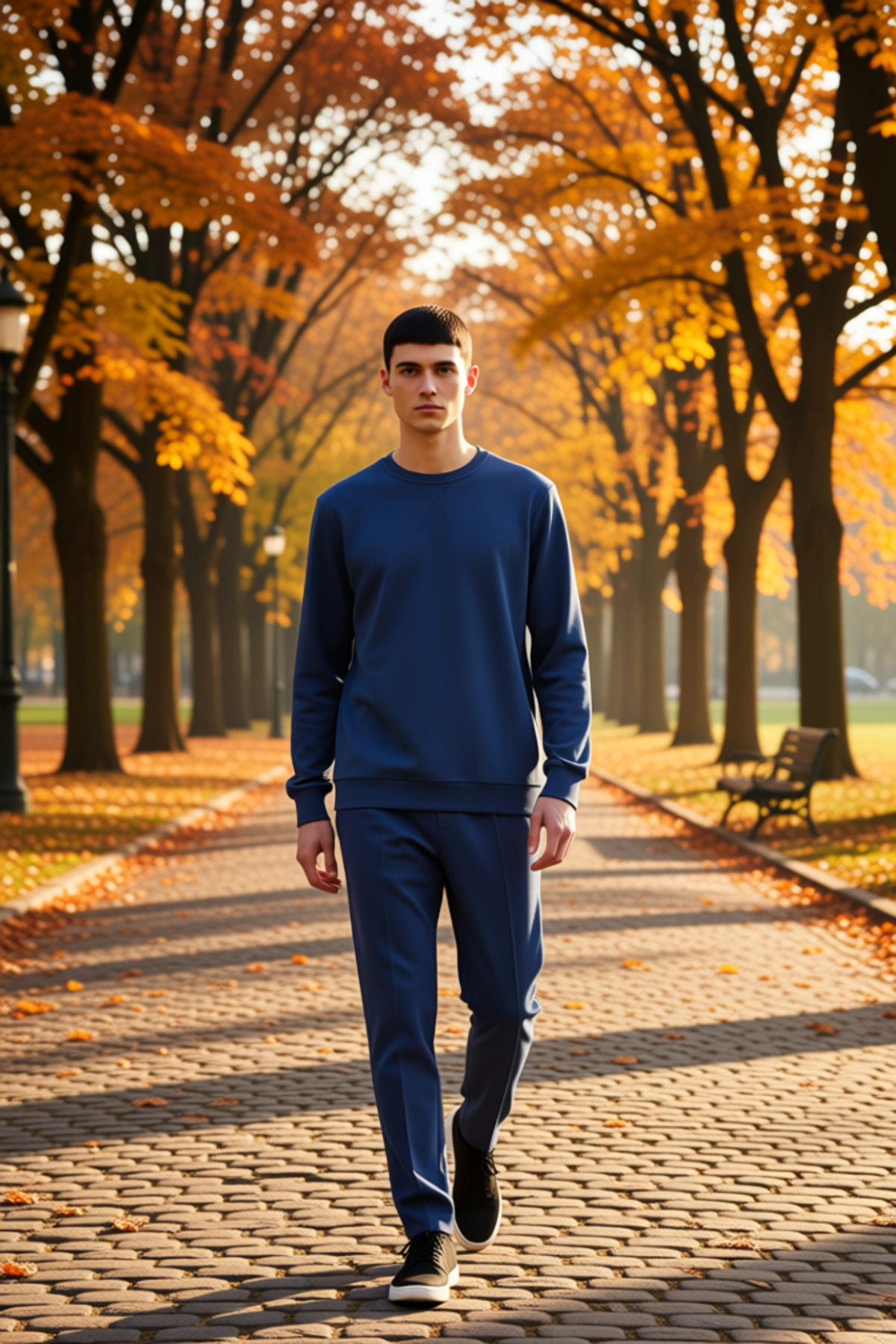 Erkek Düz Bisiklet Yaka Düşük Kol Uzun Kollu Sweatshirt Fonksiyonel Dayanıklı Kaliteli Şık