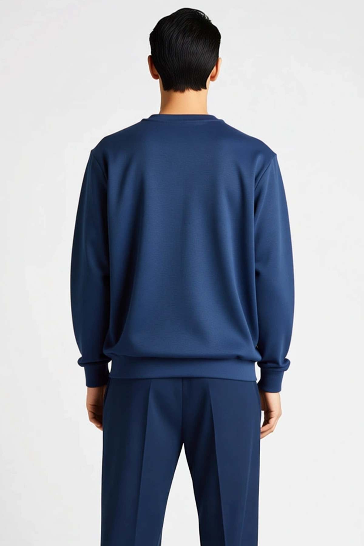 Erkek Düz Bisiklet Yaka Düşük Kol Uzun Kollu Sweatshirt Fonksiyonel Dayanıklı Kaliteli Şık