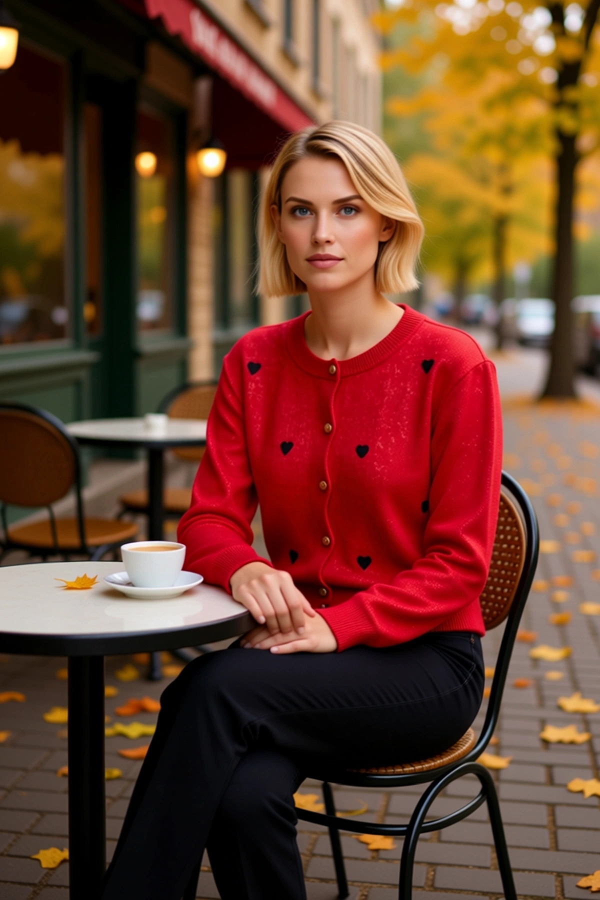 Kadın Yumuşak Dokulu Kalp Desenli Nakış İşlemeli Triko Hırka Günlük Şıklık Ve Sunan Tasarım