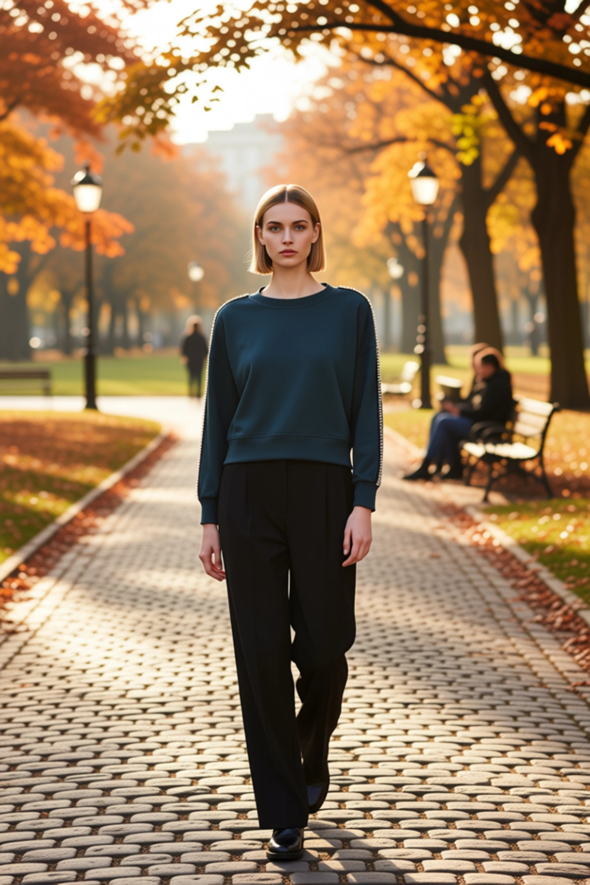 Kadın Bisiklet Yaka Düşük Kol Regular Sweatshirt Fonksiyonel Dayanıklı Kaliteli Konforlu Şık