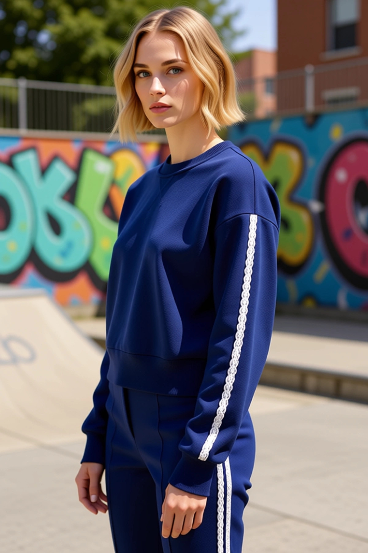 Kadın Bisiklet Yaka Düşük Kol Regular Kalıp Örme Sweatshirt Fonksiyonel Dayanıklı Kaliteli