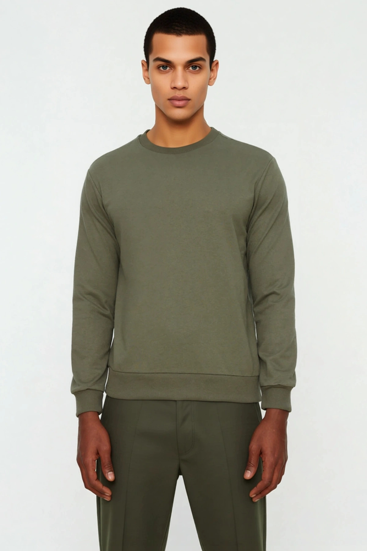 Erkek Bisiklet Yaka Standart Kol Regular Kalıp Sweatshirt Fonksiyonel Dayanıklı Kaliteli Şık