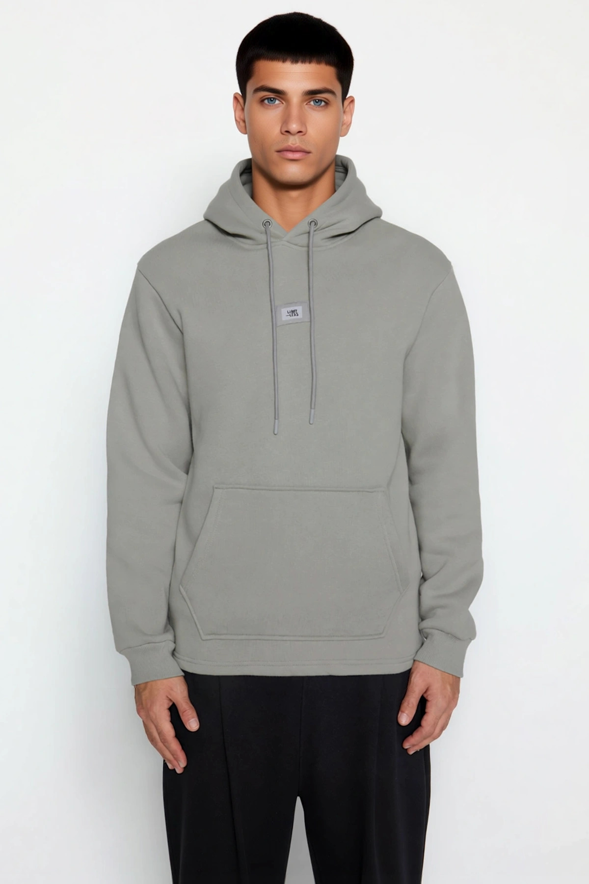 Erkek Kapüşonlu Standart Kol Regular Kalıp Slogan Desenli Sweatshirt Fonksiyonel Dayanıklı