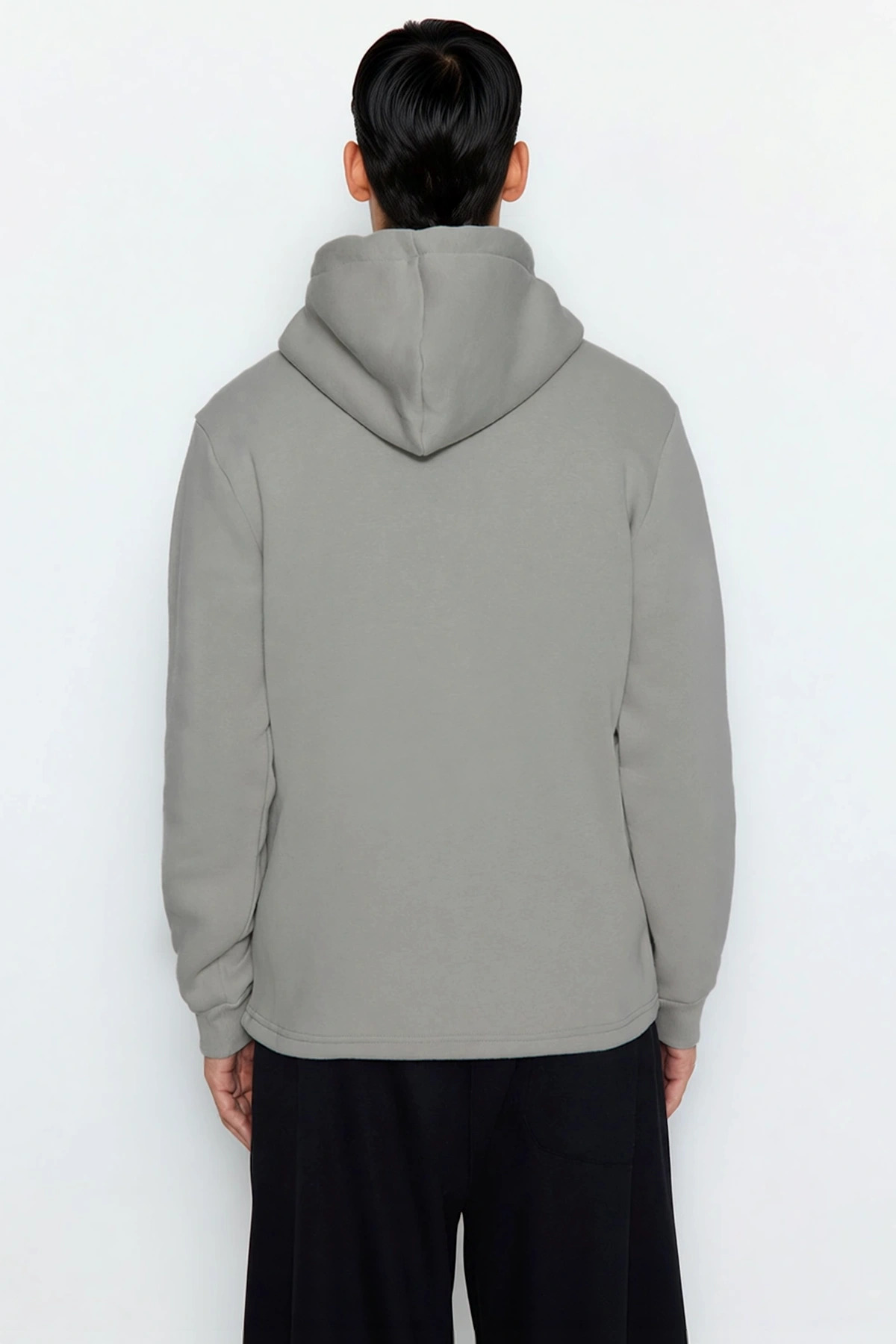 Erkek Kapüşonlu Standart Kol Regular Kalıp Slogan Desenli Sweatshirt Fonksiyonel Dayanıklı