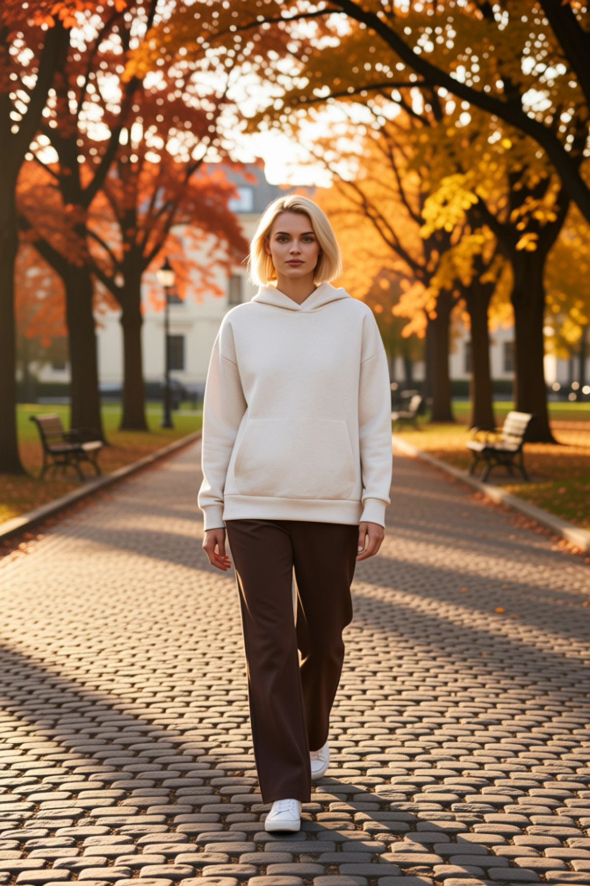 Kadın Kapüşonlu Düşük Kol Geniş Kalıp Örme Sweatshirt Fonksiyonel Dayanıklı Kaliteli Rahat