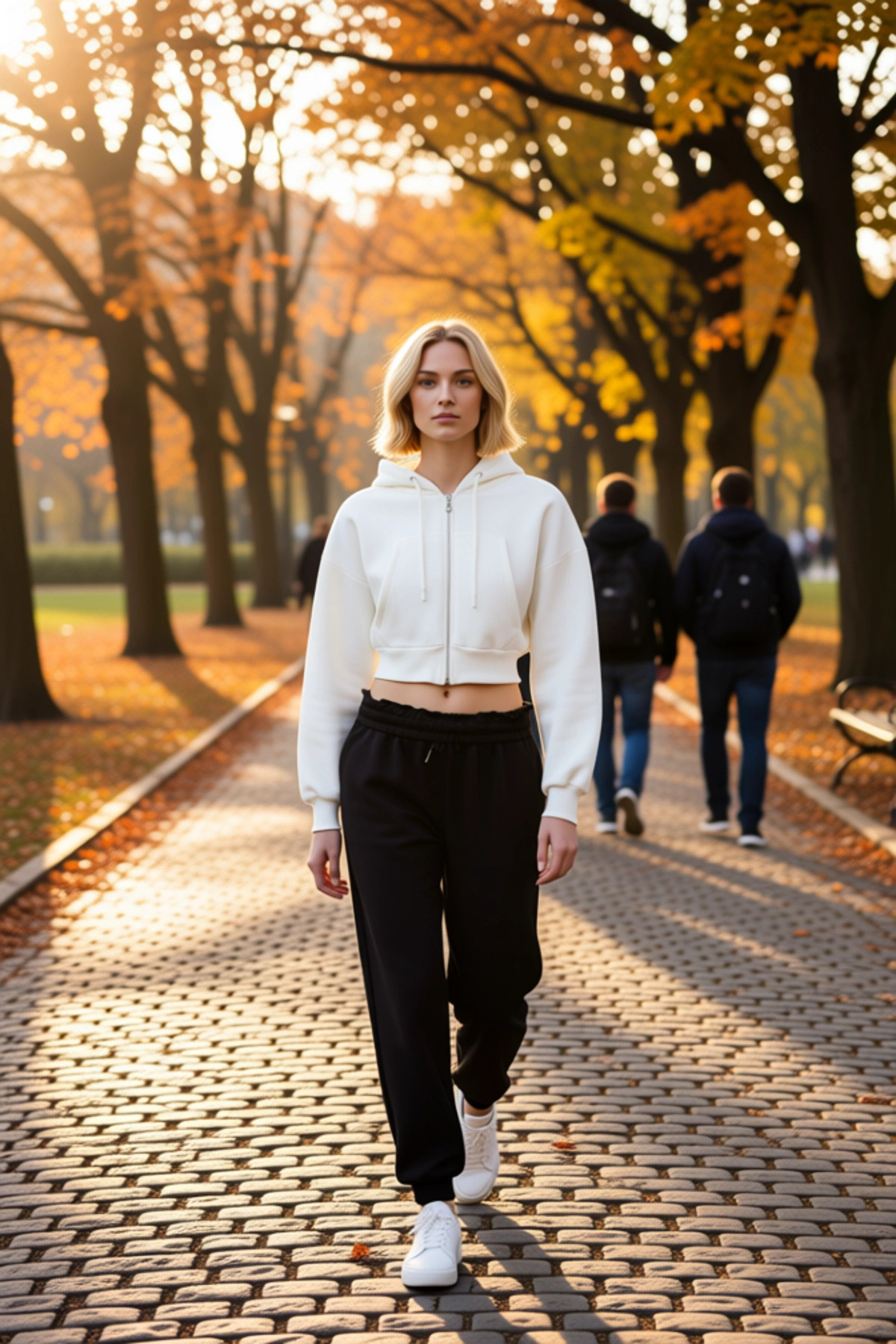 Kadın Kapüşonlu Düşük Kol Fermuarlı Örme Sweatshirt Fonksiyonel Dayanıklı Kaliteli Estetik