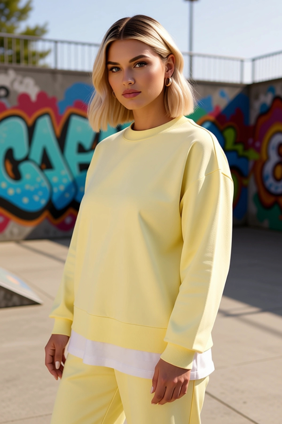 Kadın Bisiklet Yaka Düşük Kol Oversize İnce Örme Sweatshirt Fonksiyonel Dayanıklı Kaliteli