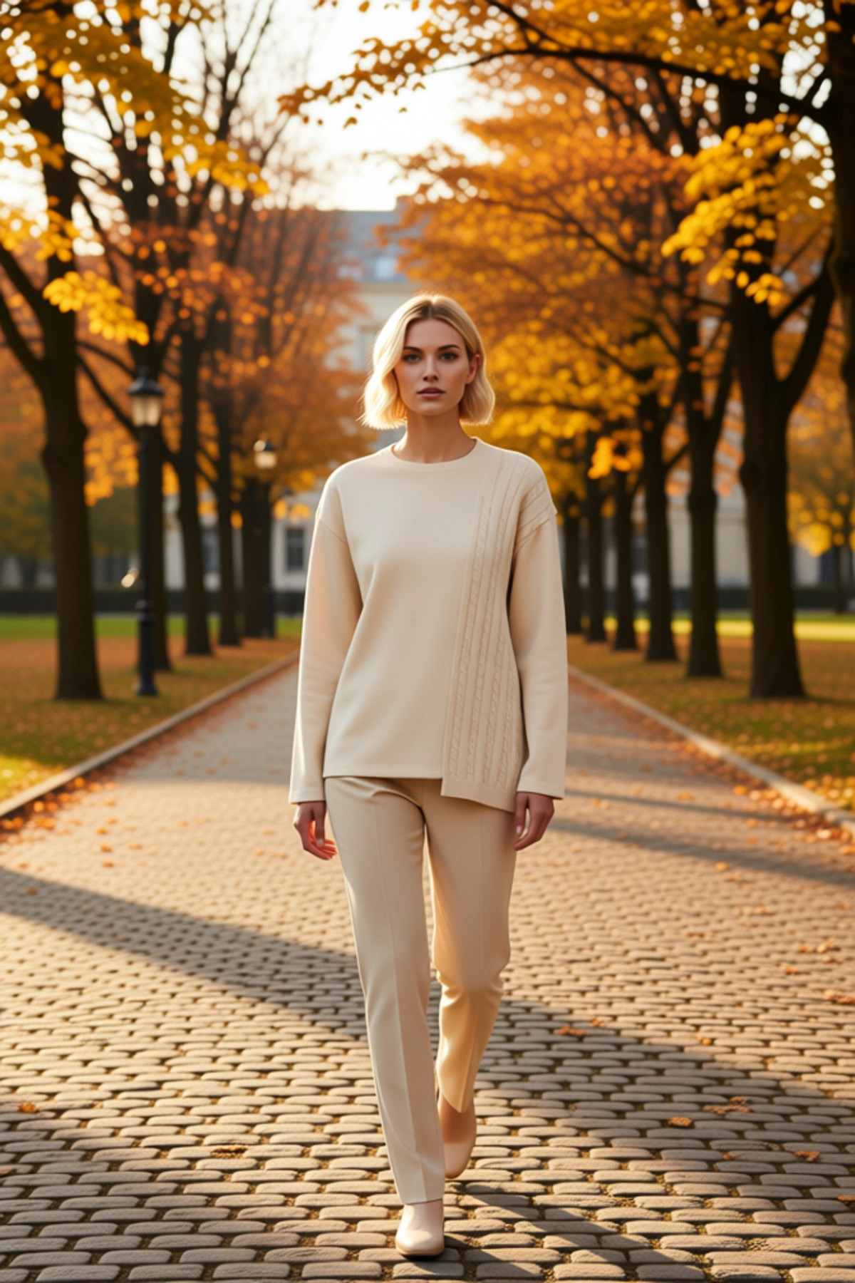 Kadın Bisiklet Yaka Düşük Kol Relaxed Triko Detaylı Sweatshirt Fonksiyonel Dayanıklı Rahat