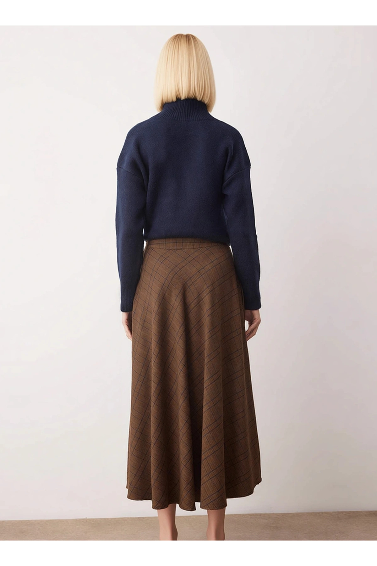 Kadın Dokuma Çan Maxi Etek Hayvan Desenli %65 Polyester %33 Viskoz %2 Elastan Fonksiyonel Şık