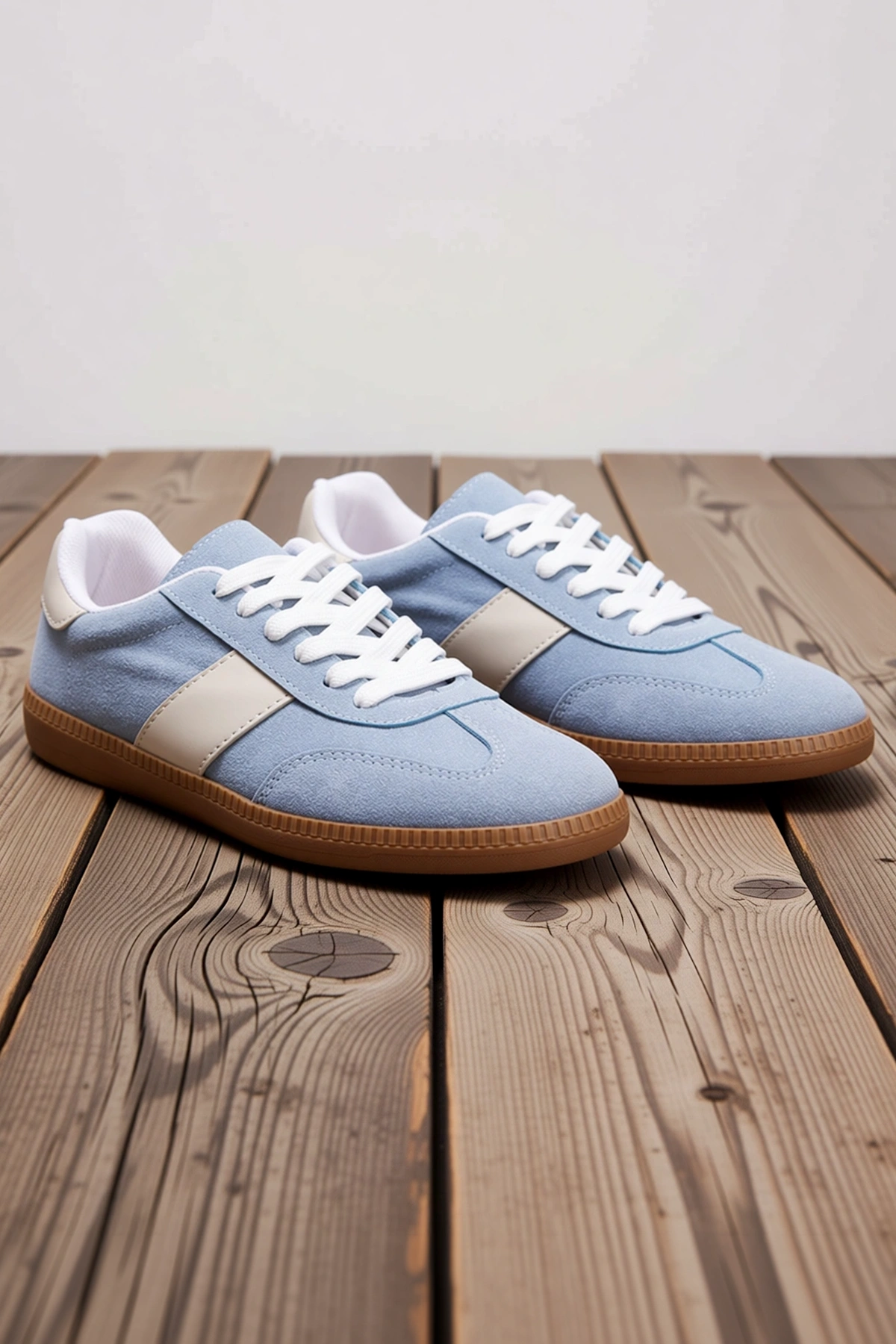Kadın Retro Stil Nubuk Bağcıklı Spor Ayakkabı Renk Bloklu Desen Rahat Günlük Sneaker Modern Şık
