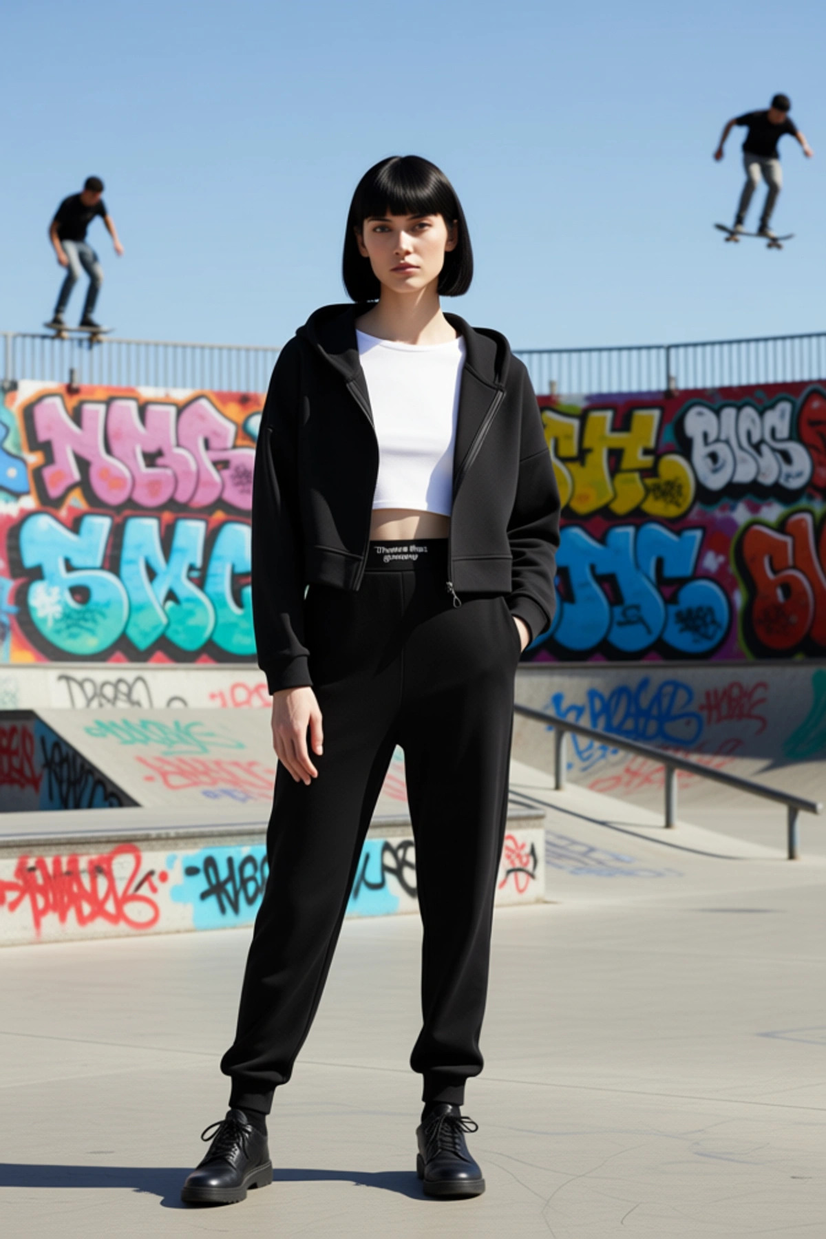 Kadın Kapüşonlu Fermuarlı Düşük Kol Örme Sweatshirt Fonksiyonel Dayanıklı Kaliteli Estetik