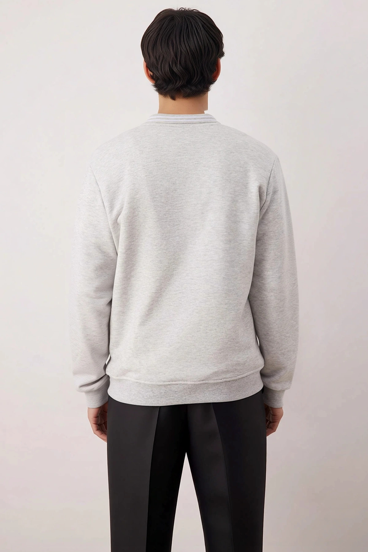 Erkek Polo Yaka Standart Kol Regular Kalıp Örme Sweatshirt Fonksiyonel Dayanıklı Kaliteli Şık