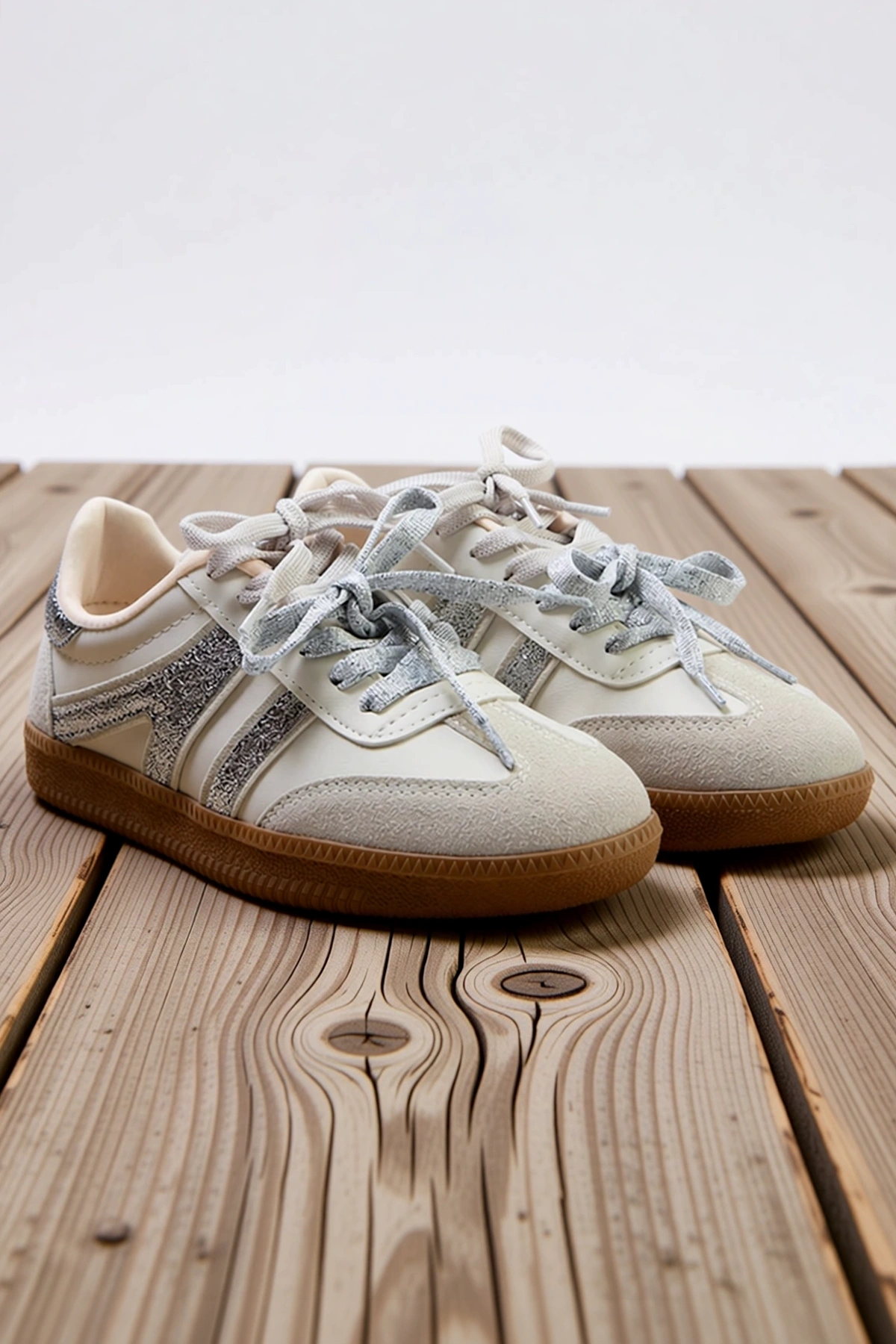 Kadın Retro Spor Ayakkabı Renk Bloklu Bağcıklı Düz Topuklu Konforlu Günlük Sneaker Rahat Modern