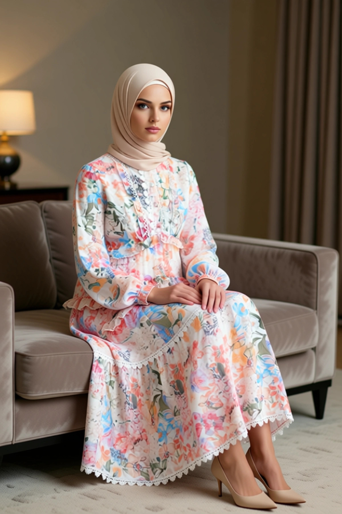 Kadın Bisiklet Yaka Standart Kol Bodycon Kalıp Şifon Dokuma Maxi Elbise Fonksiyonel Modern