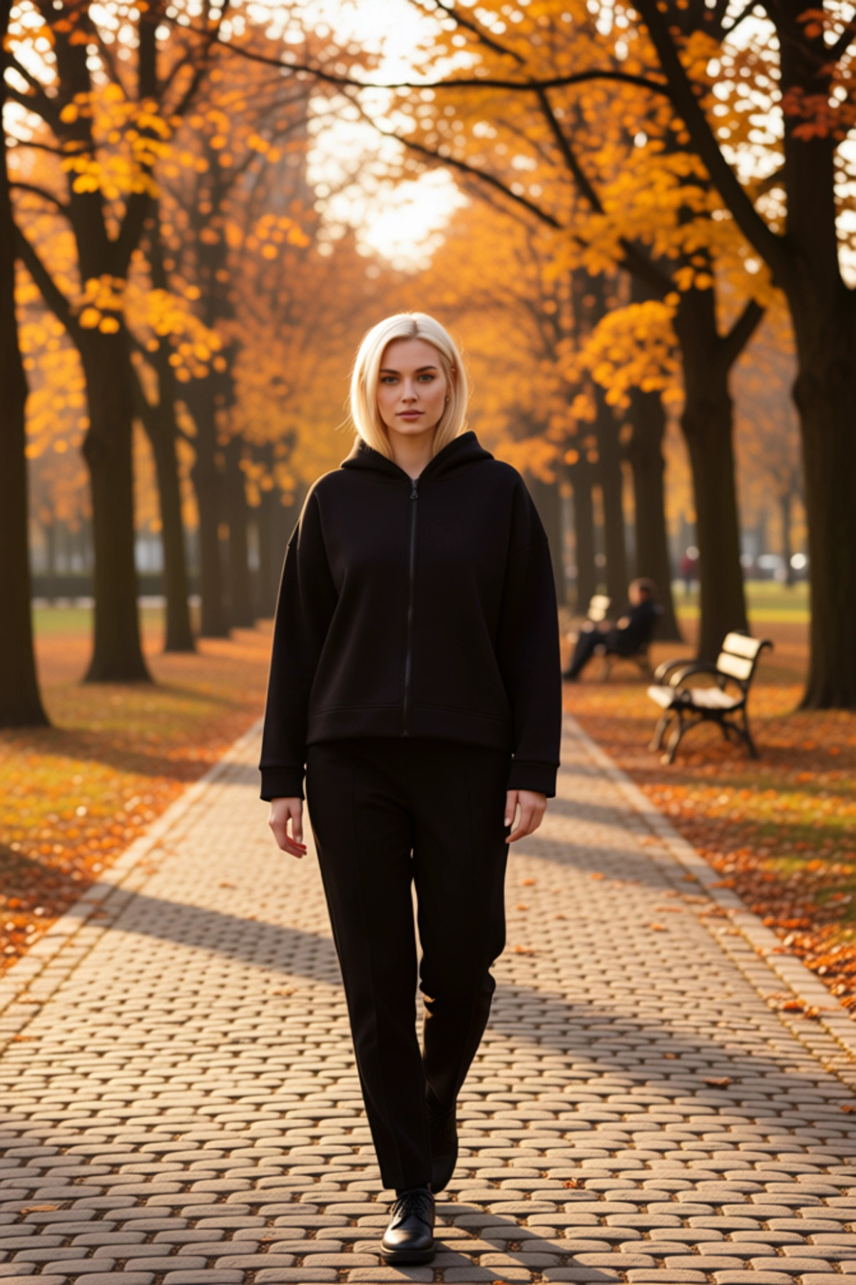 Kadın Kapüşonlu Düşük Kol Oversize Crop Sweatshirt Fonksiyonel Dayanıklı Kaliteli Konforlu
