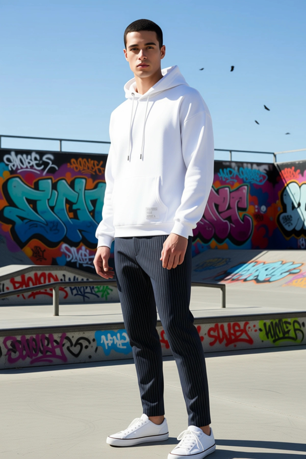 Erkek Kapüşonlu Düşük Kol Uzun Kollu Oversize Kalıp Sweatshirt Fonksiyonel Dayanıklı Rahat