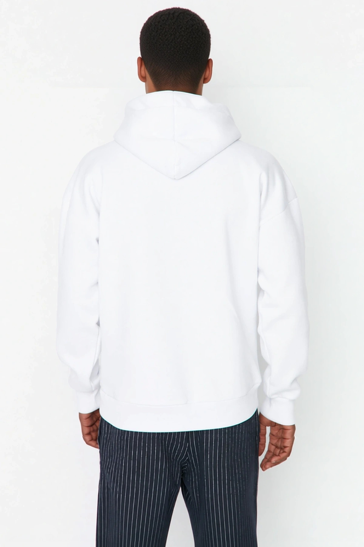 Erkek Kapüşonlu Düşük Kol Uzun Kollu Oversize Kalıp Sweatshirt Fonksiyonel Dayanıklı Rahat