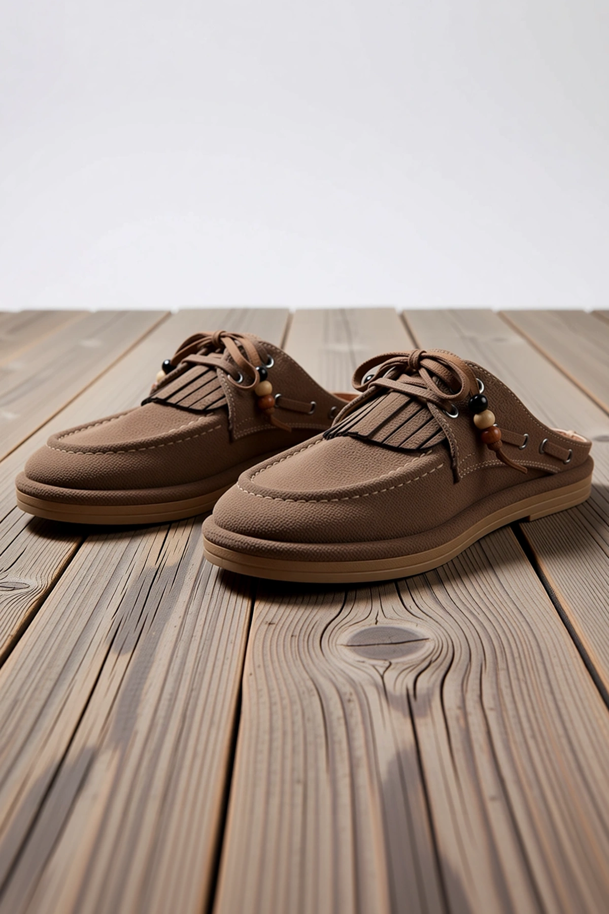 Kadın Loafer Ayakkabı Püskül Detaylı Bağcıksız Rahat Konforlu Düz Topuk Günlük Mule Stil Modern