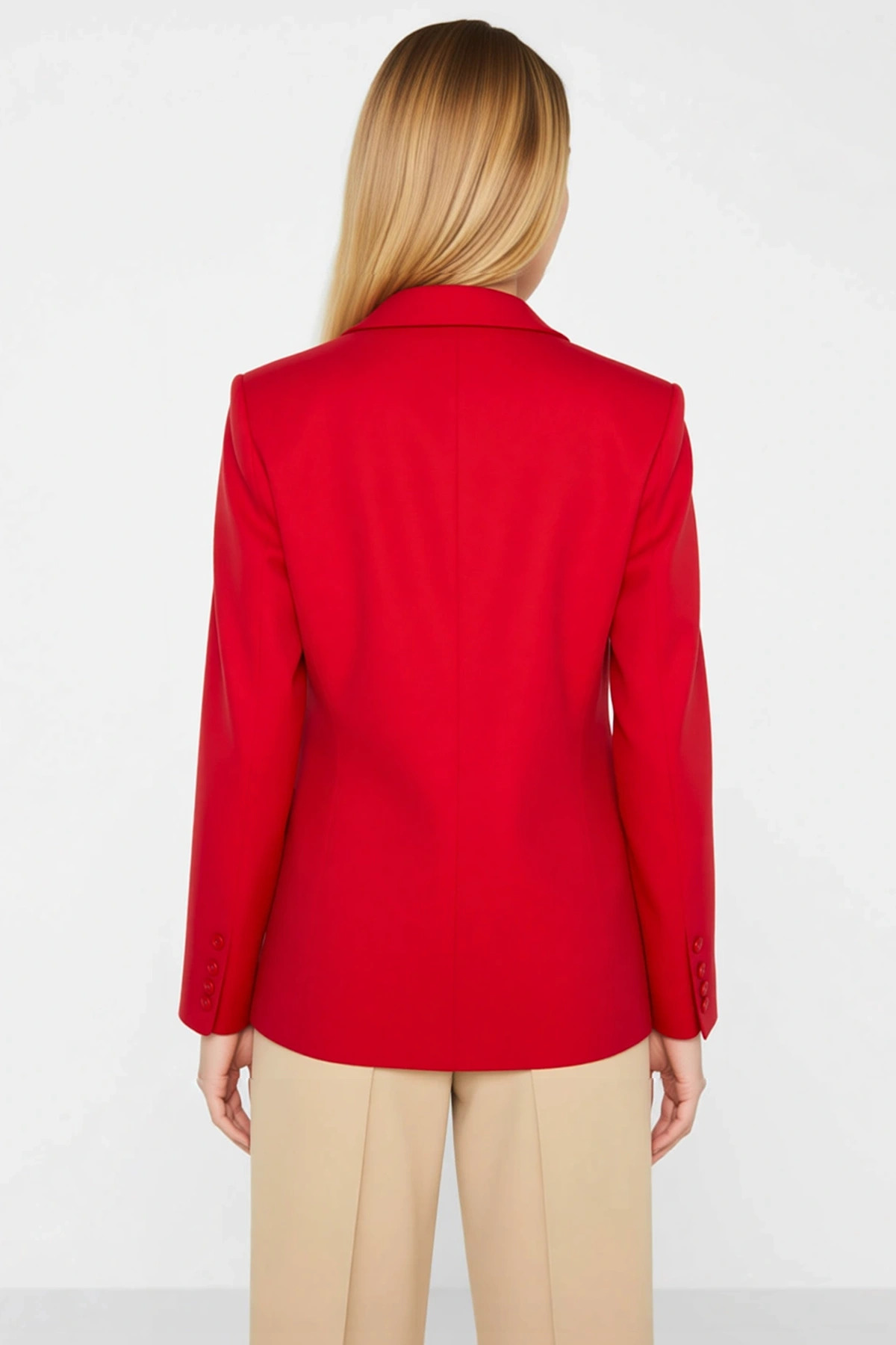 Kadın Regular Ceket Yaka Uzun Kol Standart Kol Düz Desen Blazer Ceket Fonksiyonel Kaliteli