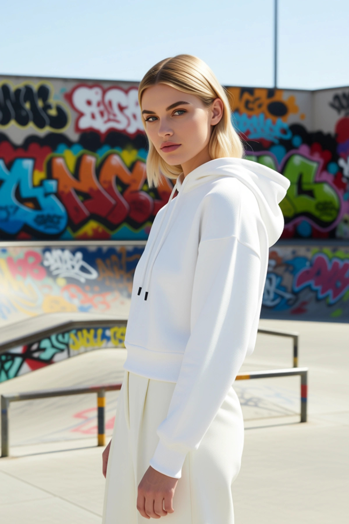 Kadın Kapüşonlu Düşük Kol Uzun Kollu Basic Örme Crop Sweatshirt Fonksiyonel Dayanıklı Spor