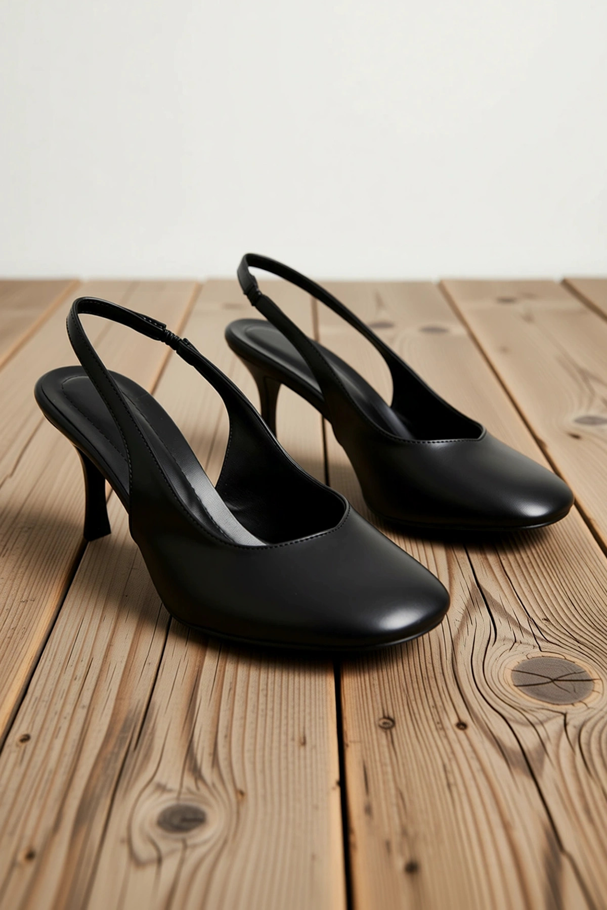 Kadın Yuvarlak Burun İnce Topuk Slingback Ayakkabı Fonksiyonel Dayanıklı Kaliteli Konforlu