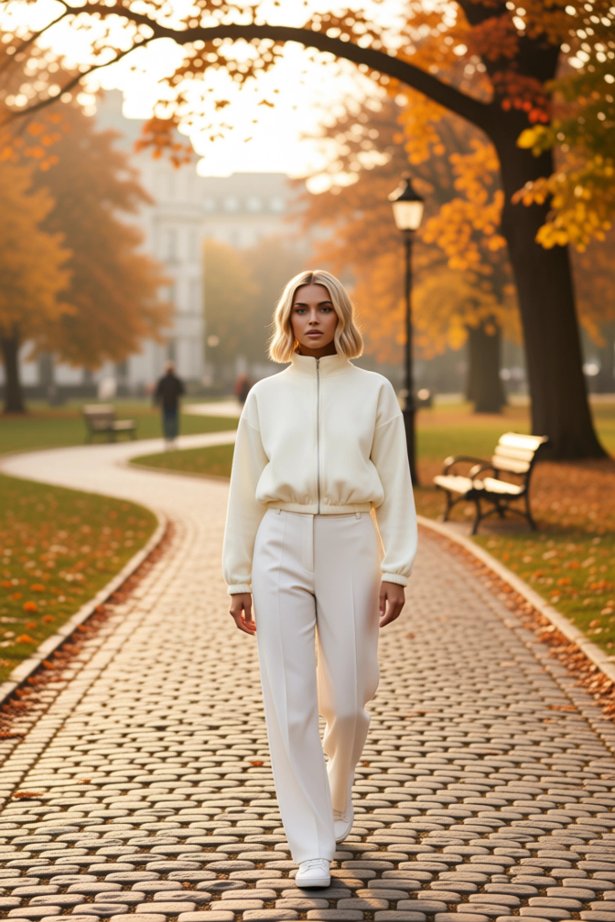 Kadın Dik Yaka Düşük Kol Fermuarlı Crop Polar Sweatshirt Fonksiyonel Dayanıklı Kaliteli Şık