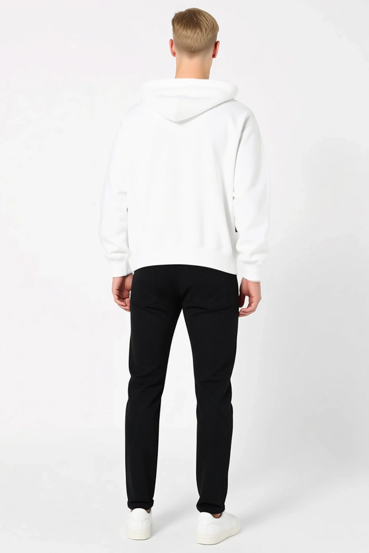 Erkek Tam Fermuarlı Kapüşonlu Unisex Sweatshirt Çift Cepli Bağcıklı Ribanalı Uzun Kollu Sezonluk