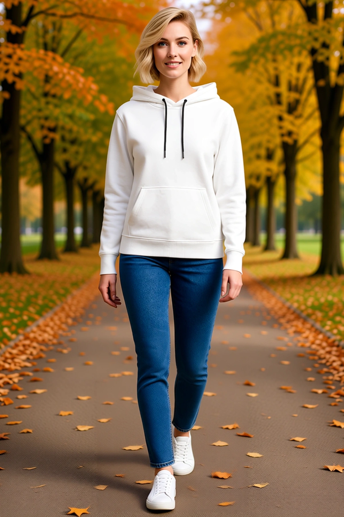 Kadın Üç İplik Kapüşonlu Düz Sweatshirt Hoodie Kanguru Cepli Ribanalı Manşet Günlük Rahat Kalıp