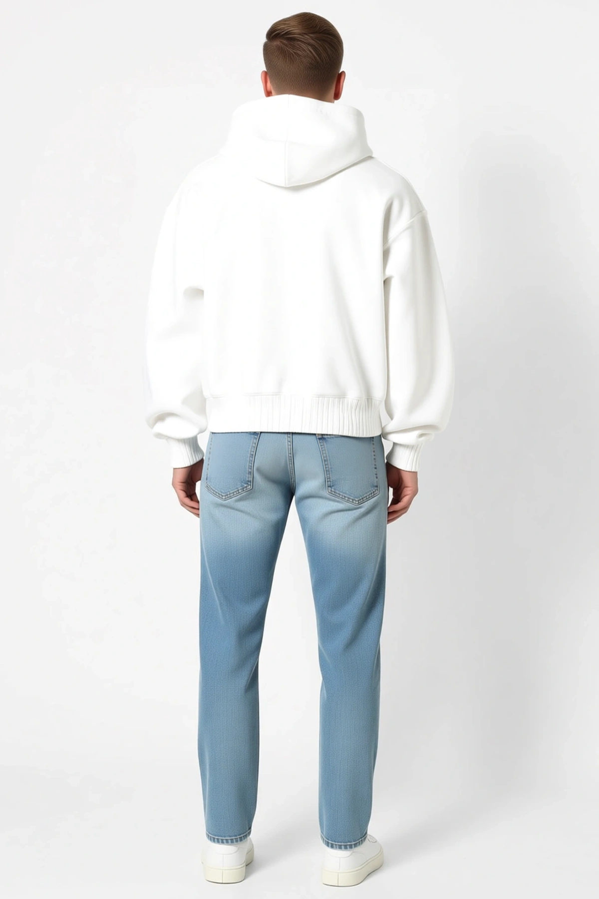 Erkek Çift Kapşonlu Tam Fermuarlı Kanguru Cepli Ninja Samuray Hoodie Sweatshirt Geniş Kalıp Günlük