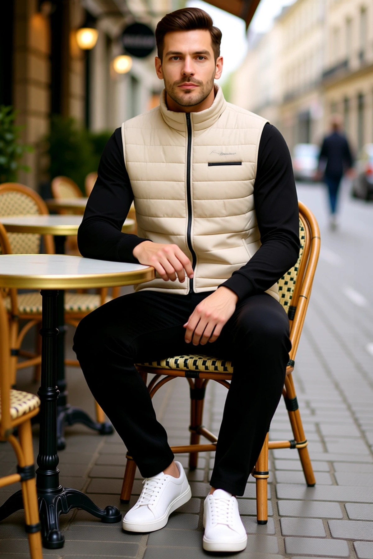 Erkek Kapitone Şişme Yelek Fermuarlı Su İtici Kumaş Astarlı Yan Cepli Hafif Kışlık Spor Rahat Yaka