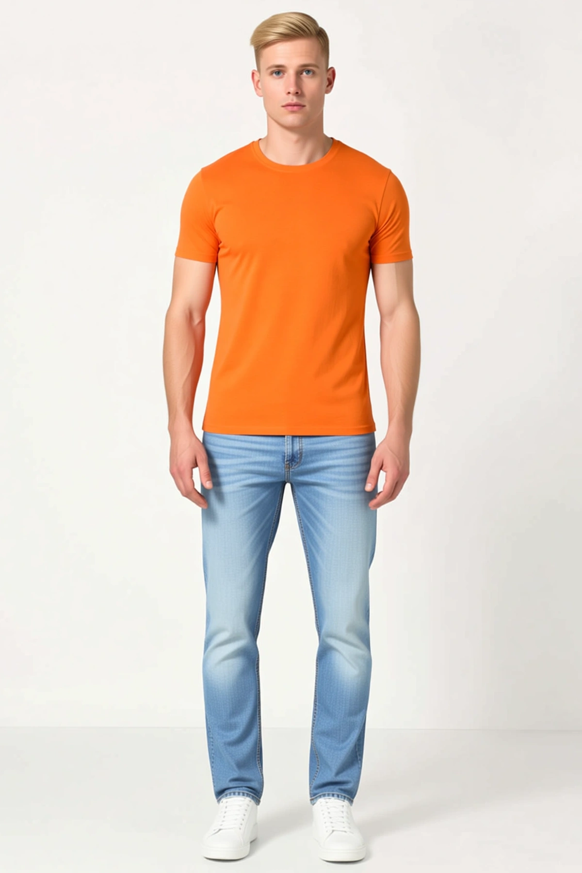 Erkek Tişört Bisiklet Yaka Slim Fit Likralı Dar Kesim Günlük Basic Body Kısa Kollu Konforlu Giyim