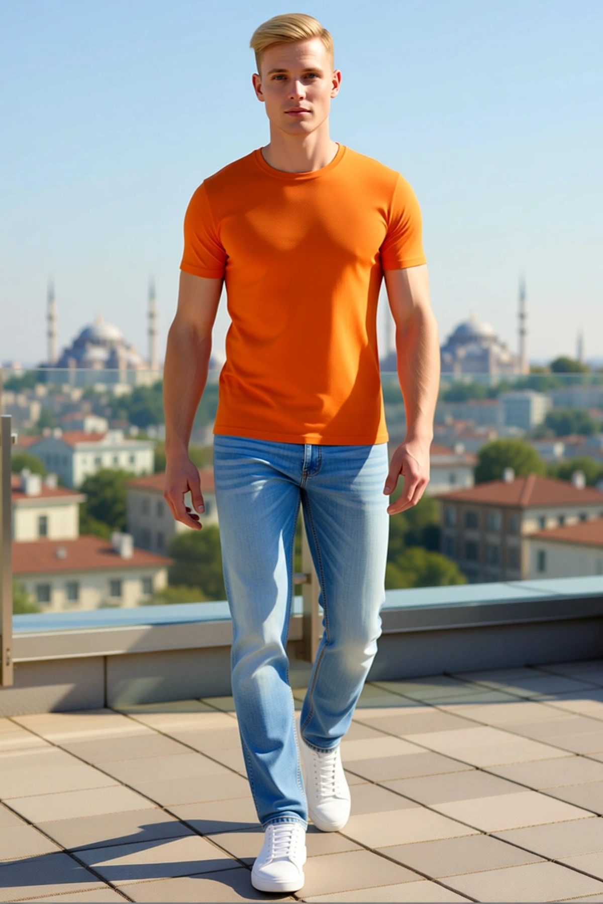 Erkek Tişört Bisiklet Yaka Slim Fit Likralı Dar Kesim Günlük Basic Body Kısa Kollu Konforlu Giyim