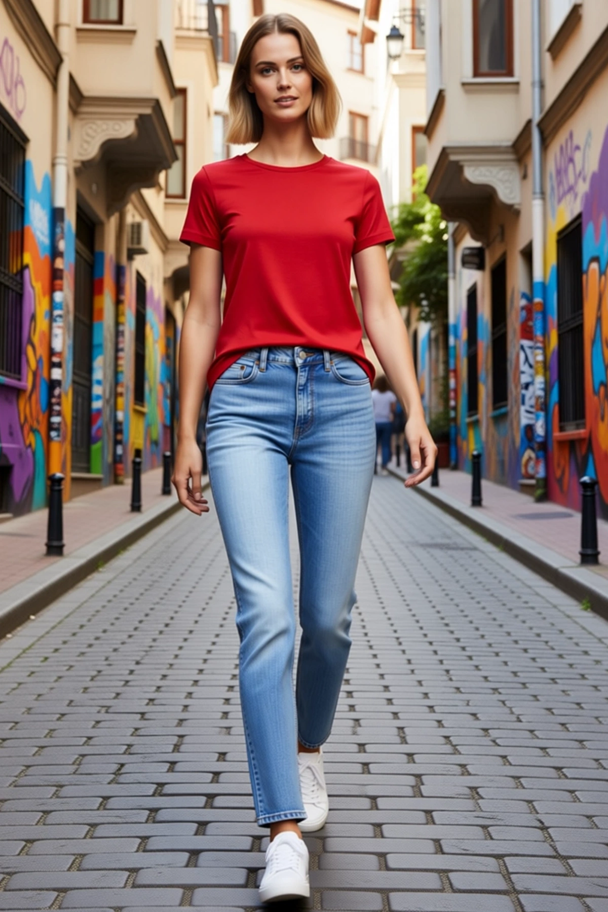 Bisiklet Yaka Slim Fit Likralı Tişört Kısa Kollu Günlük Basic Body Esnek Dar Kesim Kadın Pratik